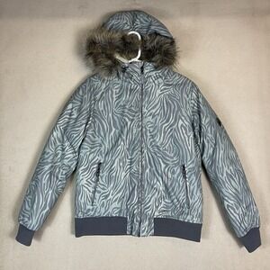 Maui And Sons Jacket Womens Medium Green Hoodie Puffer Adult NWT